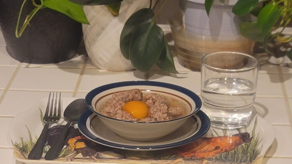 Ground Beef Cream Soup (Egg-Thickened Meatball Broth)