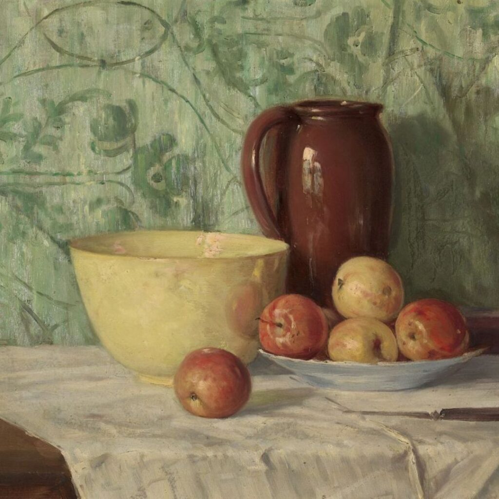 Still life of apples gathered together on a table, symbolizing how old patterns, environments, and influences can affect healing and transformation.