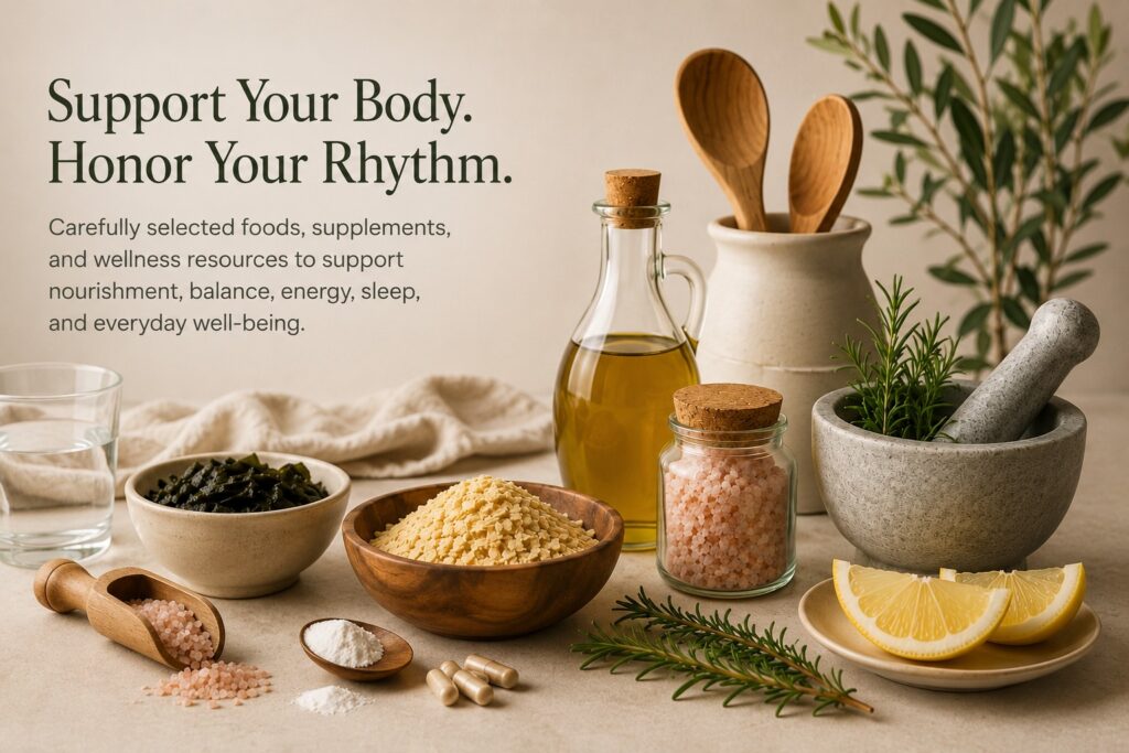 Silent Medicine Conscious Nourishment pathway with foods, supplements, herbs, and wellness resources