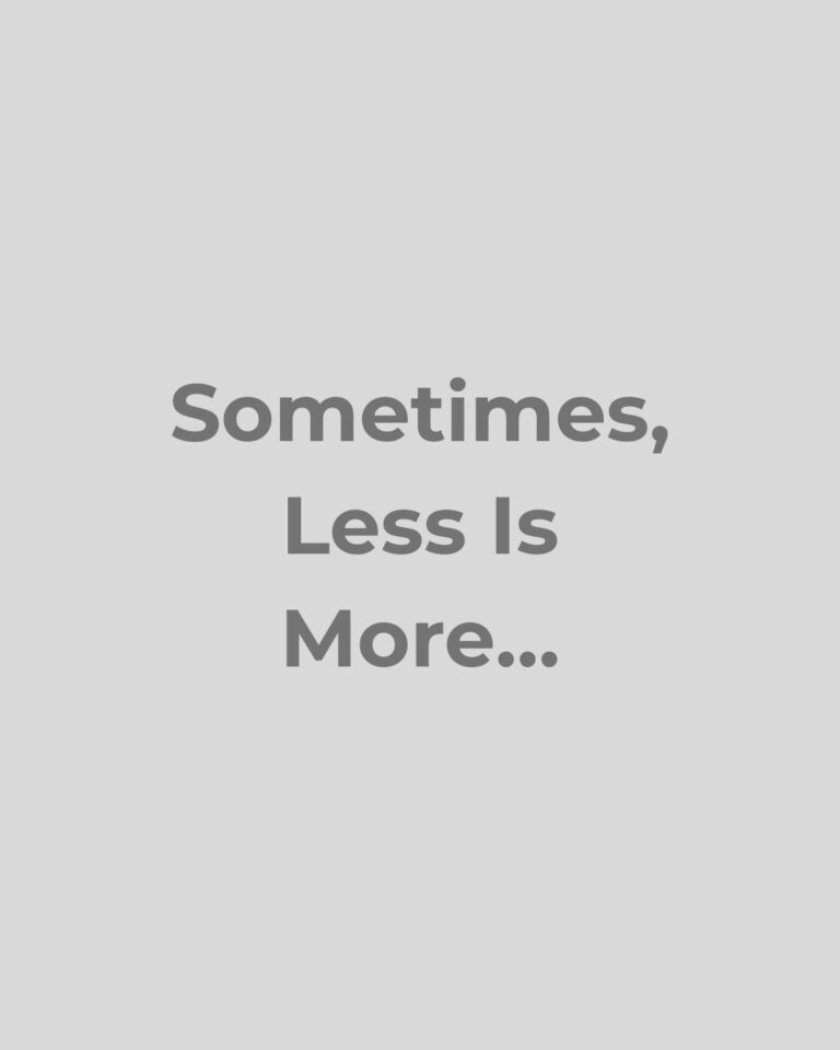 Text card reading “Sometimes, Less Is More” from Dr. Nnenna Ndika’s TIENS journey.